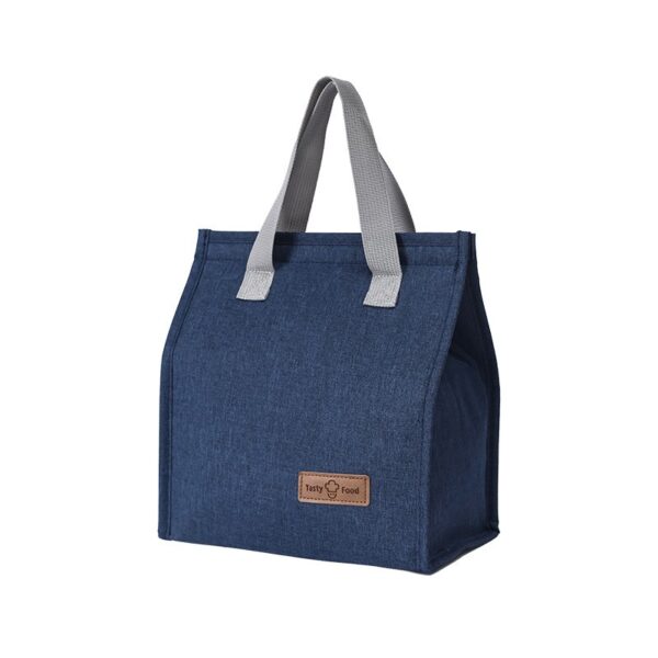Geanta termoizolanta tip bento bag  camping cooler bag Aluminiu 22.5 x 13 cm 3.3 L albastru