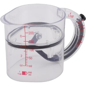 Cana de Masurat  cu Maner Reglabila din ABS si Silicon 250 ml Transparent