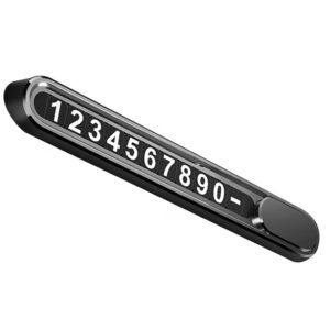 Suport Auto Numar Telefon Parbriz  Aliaj de Aluminiu Lipire cu Banda Dubla Adeziva 138 cm Negru