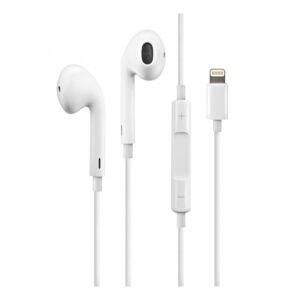 Casti Audio cu Port Lightning  Casti cu Microfon si Compatibile iPhone 6 / 7 / 8 Alb