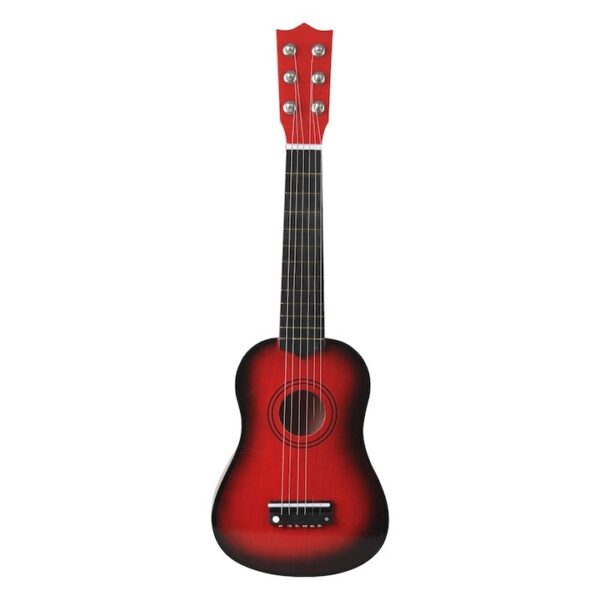 Chitara pentru Copii  din Lemn si Plastic pentru Incepatori 53.4 x 17.5 x 5.8 cm Rosu Lucios