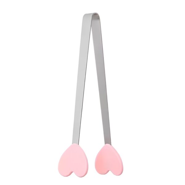 Cleste Creativ pentru Mancare  Model Inimioare din Silicon 14.5x3 cm Rezistent la Temperaturi Inalte si Coroziune Roz