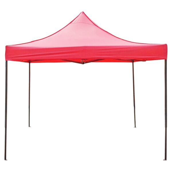 Cort Pavilion Pliabil 3x3m  Cadru Metal Pliabil Ranforsat Acoperis 420D 185 g/m Polyester Oxford pentru Curte Gradina Evenimente Rosu