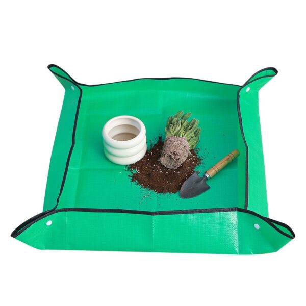 Covoras de Gradinarit  pentru Cultivarea Plantelor si Schimbarea Solului din Panza Ingrosata 50x50 cm Pliabil Verde