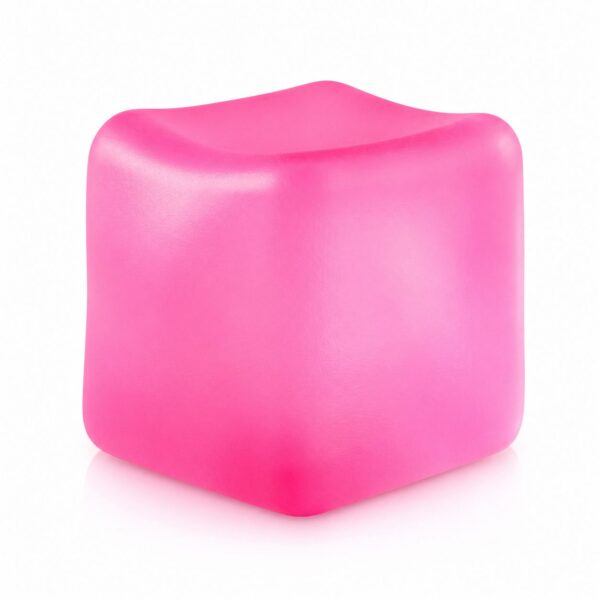 Cub Fidget 3D de Gheata  Jucarie Antistres din Maltoza 70 g 3.5x3.5x3.5 cm Comprimabil cu Revenire Lenta Roz