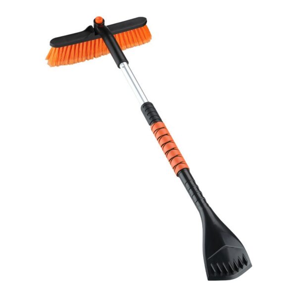 Perie de Zapada cu Racleta pentru Masina  Multifunctionala Rotativa Demontabila cu Maner Antiderapant Telescopica Aluminiu Plastic Fragmentarea Ghetii de pe Parbriz Solutia pentru Iarna pentru Dezghetare Portocalie