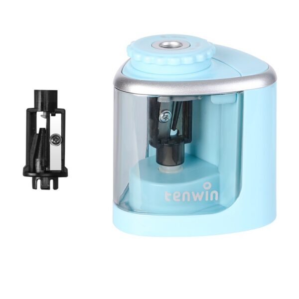 Ascutitoare Electrica Semi-Automata  din Plastic Baterii 2 x AA (neincluse) 6.5 x 6.5 x 7.5 cm Albastru