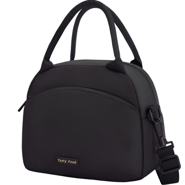 Geanta Termica pentru Pranz  Multifunctionala Compartimentata Impermeabila 2 Tipuri de Manere 26x14.3x21.2 cm Negru