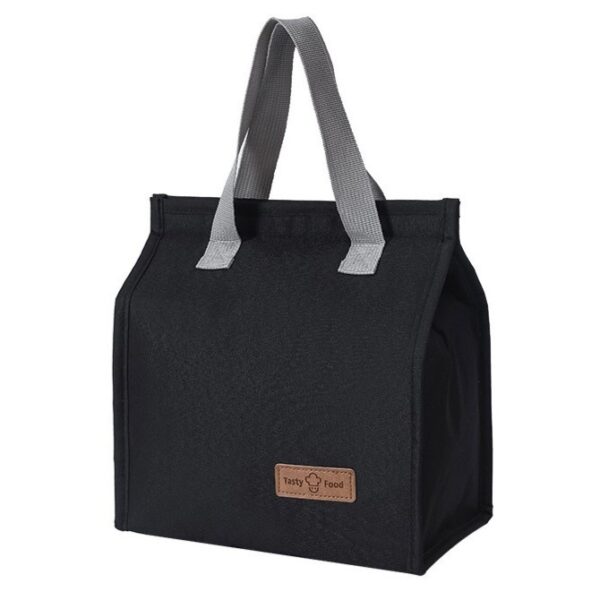 Geanta Termoizolanta Tip Bento Bag  Camping Cooler Aluminiu 22.5x13x255 cm 3.3 L Negru