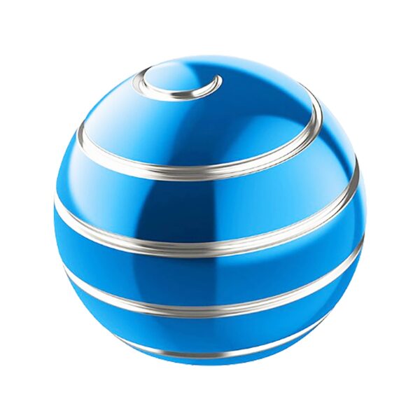 Sfera Fidget Spinner Metalic  Corp Aliaj Zinc Rulment Inox Jucarie Antistres pentru Focus si Relaxare Diametru 40 mm Gadget pentru Birou Scoala Cadou pentru Copii si Adulti Albastru