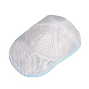 Husa de Spalare Sapca  pentru Masina de Spalat din Poliester Circumferinta 53 cm cu Fermoar Alb/Albastru