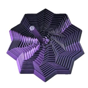Jucarie Decompresie  Model Stea 3D DuoChrome Maner Spirala Turn Magic Geometric Multiple Forme Anti-stress 17 cm Negru/Violet