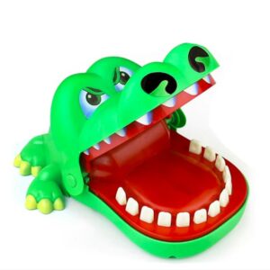 Jucarie interactiva Crocodil Dentist  Joc de Grup/Familie 13 Dinti Extra Big 21 x 14.5 x 11 cm Verde