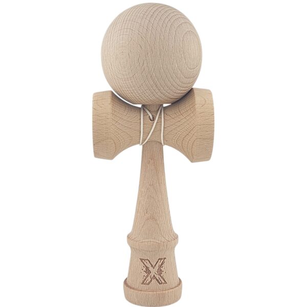 Kendama X Originală Profesională  din Lemn 18 cm Model Simplu Natur
