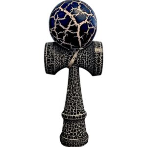 Kendama X Originala  Profesionala  Cracked din Lemn 18 cm  Negru Alb