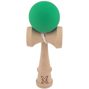 Kendama X Originala Profesionala   din lemn Rubber Grip 18 cm Verde