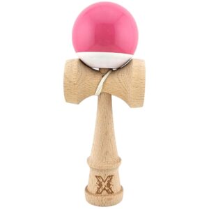 Kendama X Originala Profesionala  Super Sticky din Lemn 18 cm  Roz/Gri
