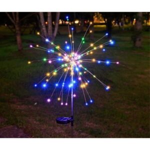 Lampa Solara  Decor Gradina Model Fireworks/Artificii din Sarma de Cupru 120 LED-uri 55W 90 cm Multicolor