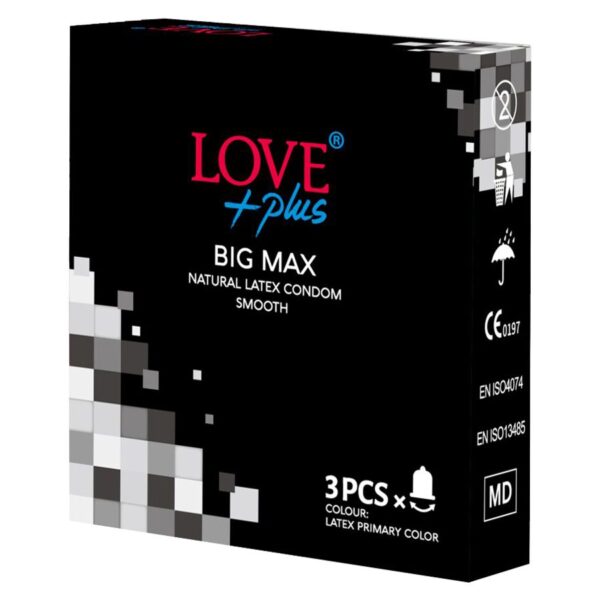 Love plus Prezervative 3 buc Big Max