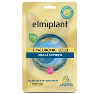 Masca Servetel Pentru Fata Elmiplant Hyaluronic Gold