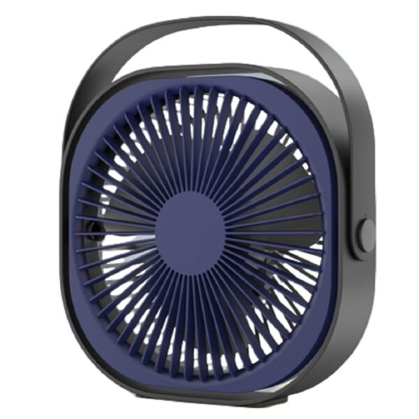 Mini ventilator pentru birou cu usb  rotire 360 grade 3 viteze 1500 mA 13.5 x 128 Albastru