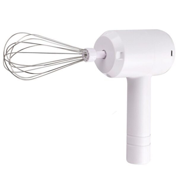 Mixer Electric fara Fir  pentru Uz Casnic pentru Oua Smantana Frisca Maner Plastic Usor de Utilizat si Depozitat 3 Accesorii Alb