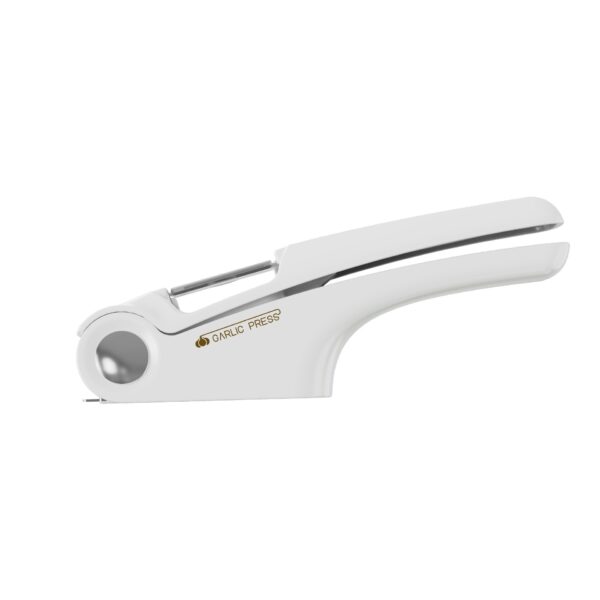 Presa Multifunctionala pentru Usturoi 4in1  Presa Feliator Desfacator de Borcane Curatator Fructe/Legume 22 x 8.8 cm Alb