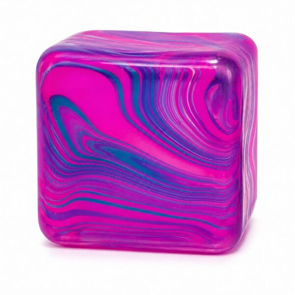 Cub Fidget 3D de Gheata  Jucarie Antistres din Maltoza 70 g 3.5x3.5x3.5 cm Comprimabil cu Revenire Lenta Mov