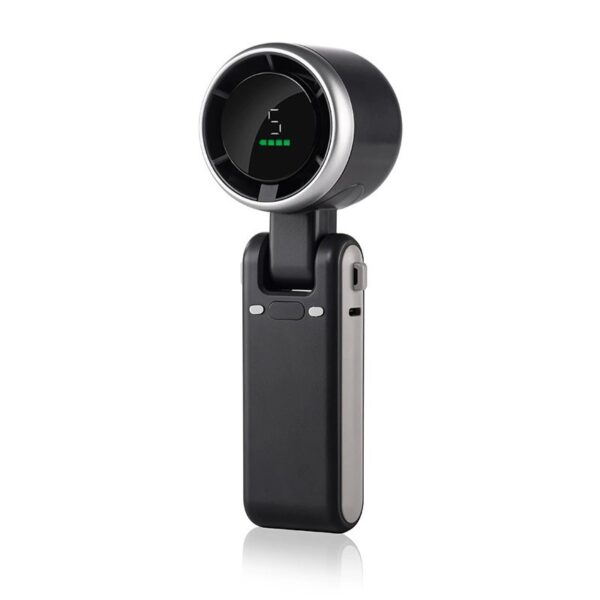 Mini Ventilator Portabil  5 Trepte de Viteza Afisaj Digital Incarcare USB 5V 2A 5.95 x 5.2 x 17.2 cm Negru