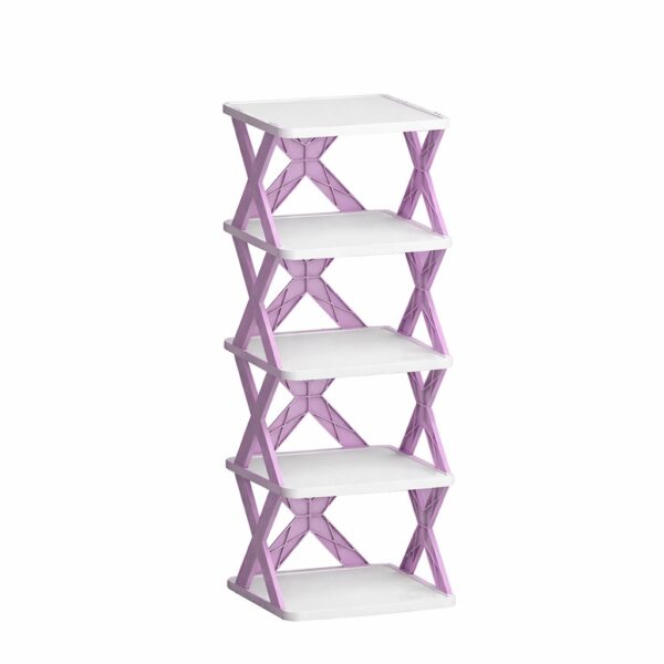 Organizator de Pantofi  5 Straturi din ABS Suport Modular 65.5 x 24 x 26 cm Mov