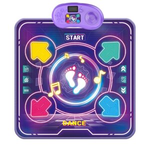 Jucarie Interactiva  Covor Muzical de Dans 4-6 Ani Bluetooth 4 Moduri 90 x 90 cm Mov