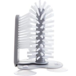 Perie de Curatat Pahare  din Plastic cu Ventuza 17.5 x 14 cm Gri