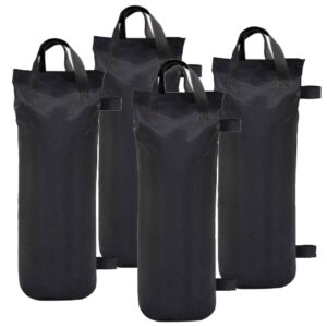 Saci de Ancorare Cort/Pavilion  Set 4 Bucati cu un Buzunar  Saci pentru Fixare Pavilion 45 x 20 x 20 cm Negru