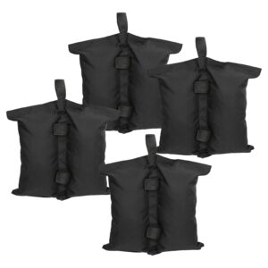 Saci de Ancorare Cort/Pavilion  Set 4 Bucati Saci cu 2 Buzunare pentru Stabilizarea Cortului 48 x 35 cm Negru