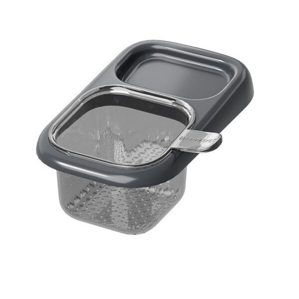 Cos de Scurgere pentru Chiuveta  din ABS cu Maner si Ventuza Multifunctional 22 x 13 x 8.5 cm Gri