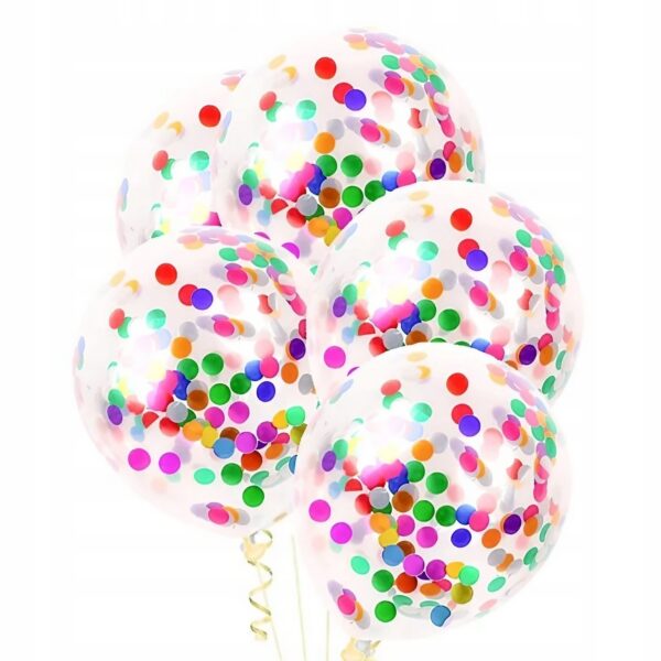 Set 10 Baloane din Latex  Model Party Confetti 30 cm Multicolore 2.8 g
