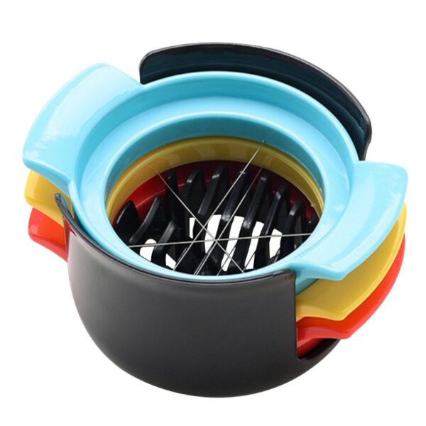 Set feliator 3 in 1 multifunctional  feliatoare pentru oua/fructe PP/otel inoxidabil multicolor 9 x 10.5 x 5.5 cm