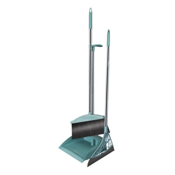 Set matura faras cu coada si matura silicon  Pentru uz casnic Plastic/Otel Albastru deschis 90 x 72 x 100 cm