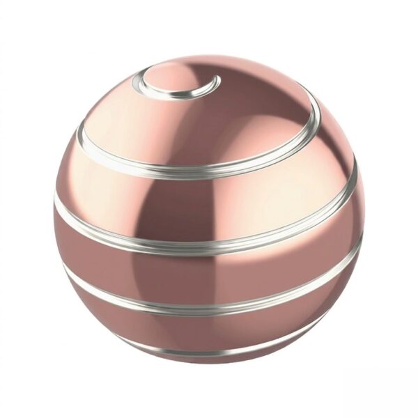 Sfera Fidget Spinner Metalic  Corp Aliaj Zinc Rulment Inox Jucarie Antistres pentru Focus si Relaxare Diametru 40 mm Gadget pentru Birou Scoala Cadou pentru Copii si Adulti Roz