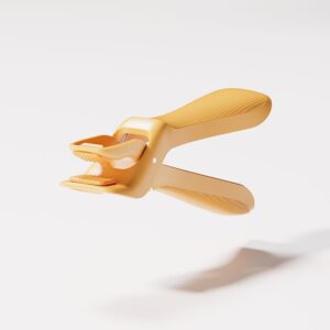 Cleste pentru Boluri  Anti-Alunecare din ABS si Silicon Extindere pentru Oale Tigai de Uz Casnic Rezistent la Temperaturi Inalte 16x 10.5 x 3.6 cm Galben