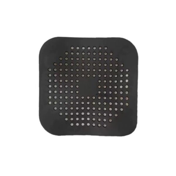 Filtru Chiuveta  Anti-infundare cu Ventuze 14.5 x 14.5 cm Flexibil Negru