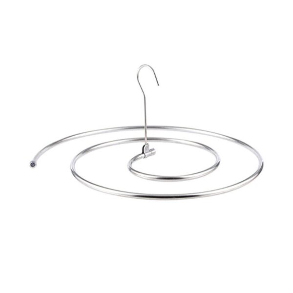 Uscator de Rufe Spiralat  din Otel Inoxidabil de 10 mm Detasabil 40 x 43 x 18 cm Argintiu