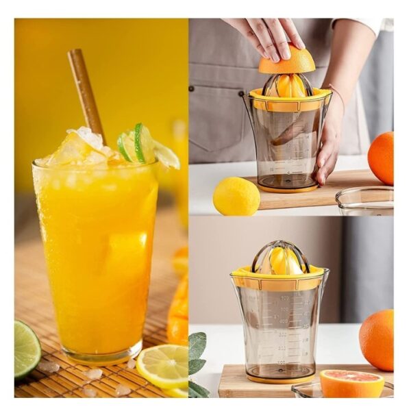 Storcator manual citricie  cu recipient de 600 ml 15x8.5x13.5 cm material ABS Transparent