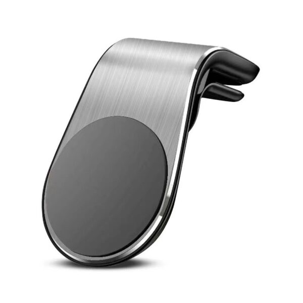 Suport de Telefon  pentru Ventilatie din ABS si Magnet 3.8 x 3.7 x 6.2 cm Universala Argintiu