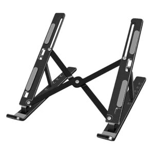 Suport pentru Laptop  Suport Portabil Pliabil Universal Reglabil Suspendat pentru Tableta din Aliaj si ABS 100-160 mm 26 x 19 x 16 cm Negru