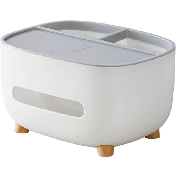 Suport pentru Servetele  Cutie Multifunctionala Design Minimalist ABS cu Suport pentru Obiectele Personale pentru Birou 21x12x12 cm Gri