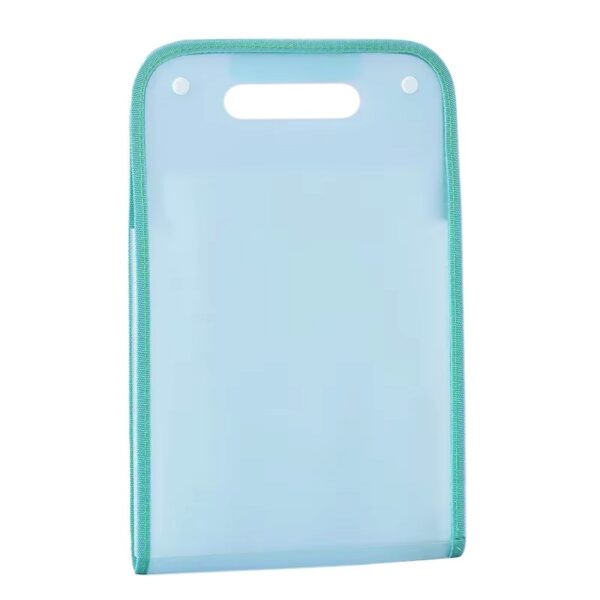 Suport Vertical pentru Hartii A4  Suport Portabil pentru Hartie A4 cu Maner PP pentru Depozitare Hartii si Documente 37x24.3 cm Albastru