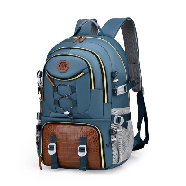 Rucsac Multifunctional pentru Calatorie  pentru Alpinism Voiaj Drumetii din Panza Oxford 34x16x52 cm Albastru Marin